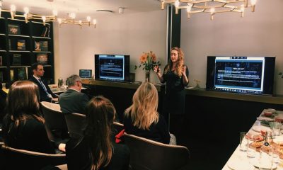 Vicki from Eight Ray Music presenting to Luxury Brands